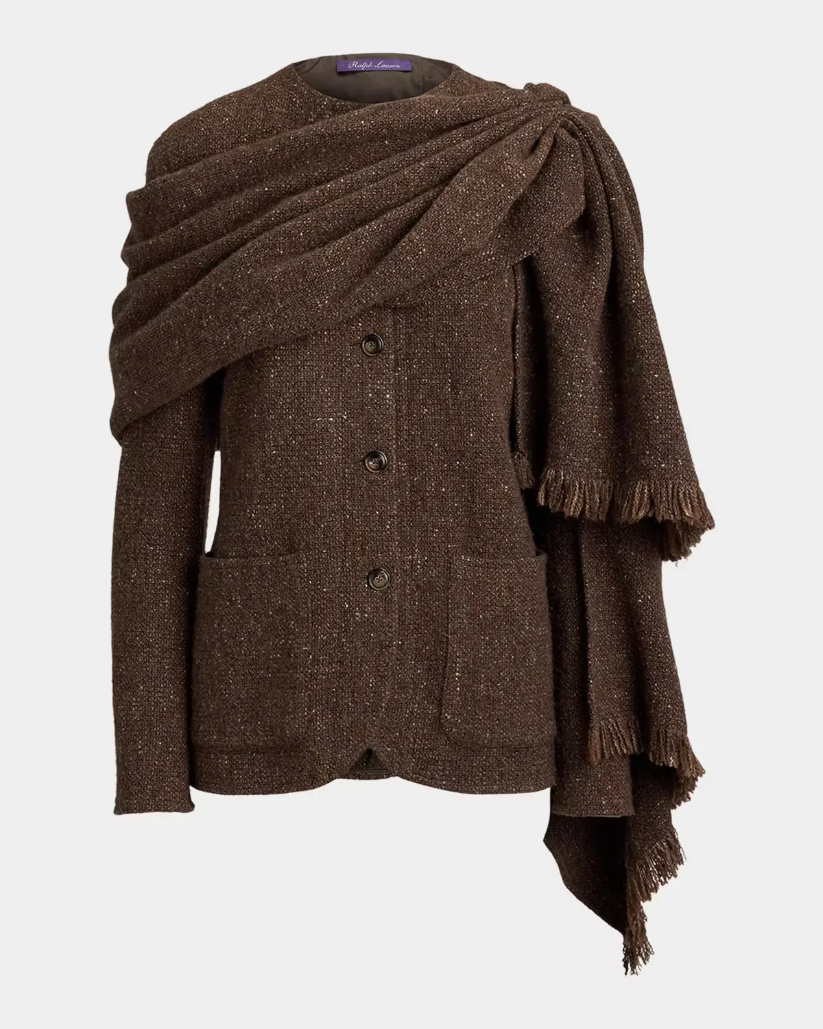 Alira Wool-Blend Donegal Tweed Jacket by Ralph Lauren