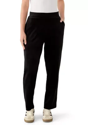 Texture Velour Straight Leg Pants by Kim Rogers