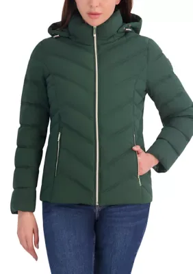 Michael Michael Kors Short Puffer Jacket with Hood