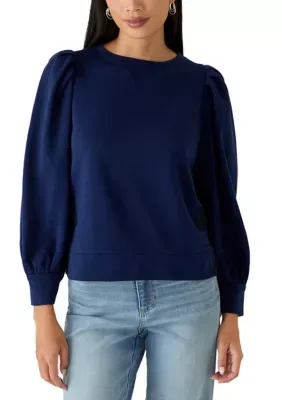 Long Sleeve Bow Sweatshirt by Crown & Ivy