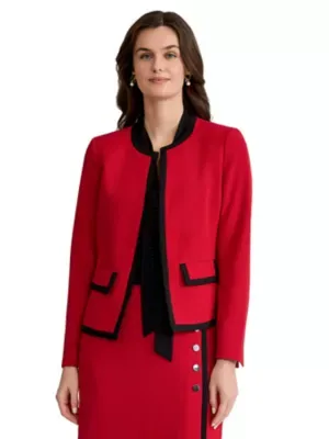 Colorblock Cardigan with Flap Pockets by Kasper