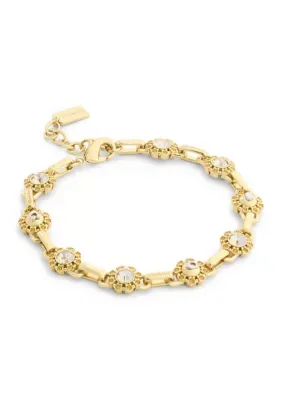 Heirloom Tea Rose Link Bracelet, 7 In