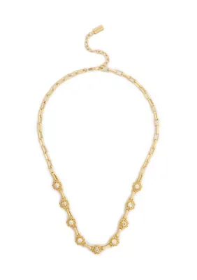 Heirloom Tea Rose Bib Necklace, 16 In by Coach