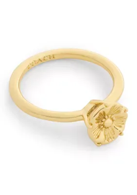 Signature Tea Rose Prong Cocktail Ring by Coach