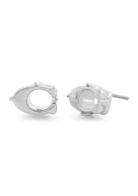 Signature C Prong Stud Earrings by Coach
