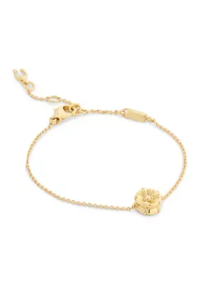 Signature Tea Rose Prong Charm Bracelet, 7 In