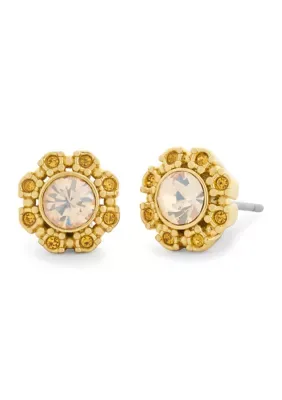 Heirloom Tea Rose Stud Earrings by Coach