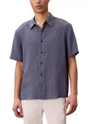 Short Sleeve Striped Shirt by Calvin Klein
