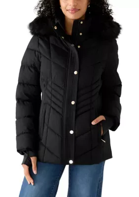 Puffer Jacket with Fur Trimmed Hood by Michael Kors