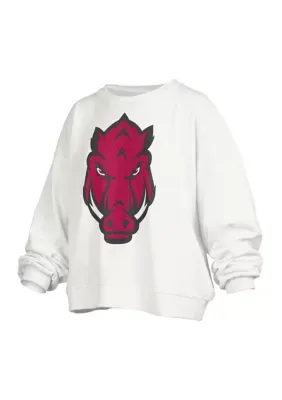 NCAA Arkansas Razorbacks Big Canvas Puff Janise Fleece Pullover