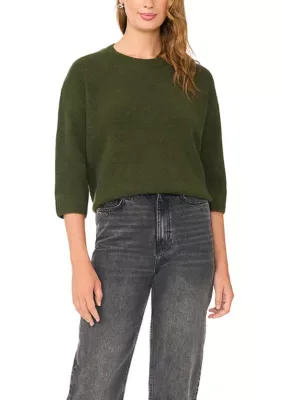 3/4 Sleeve Crew Neck Sweater by Vince Camuto