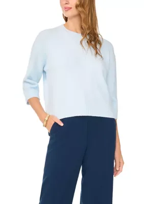 3/4 Sleeve Crew Neck Sweater by Vince Camuto