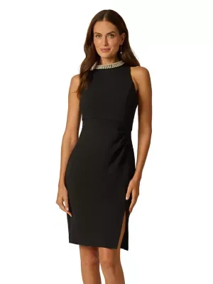Halter Pearl Neck Dress by Adrianna Papell