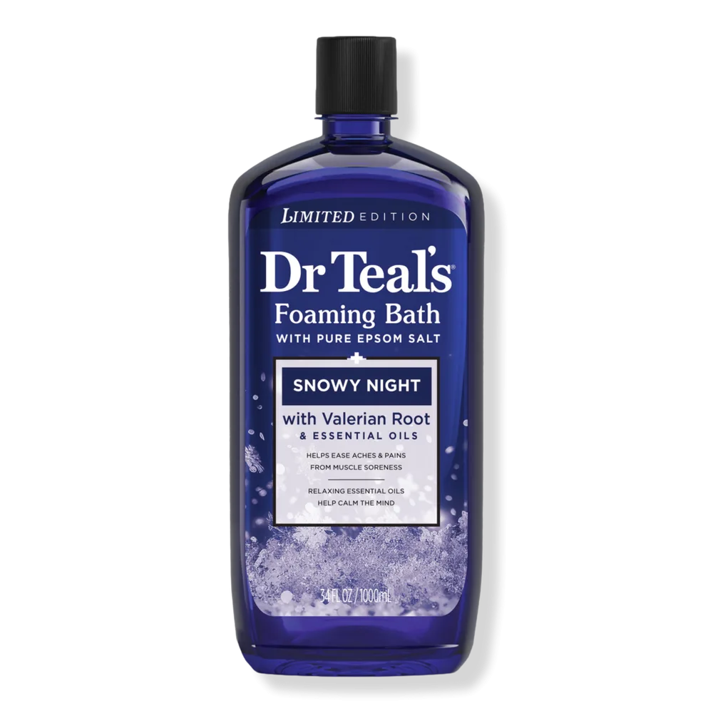 Snowy Night Foaming Bath with Pure Epsom Salt by Dr Teals