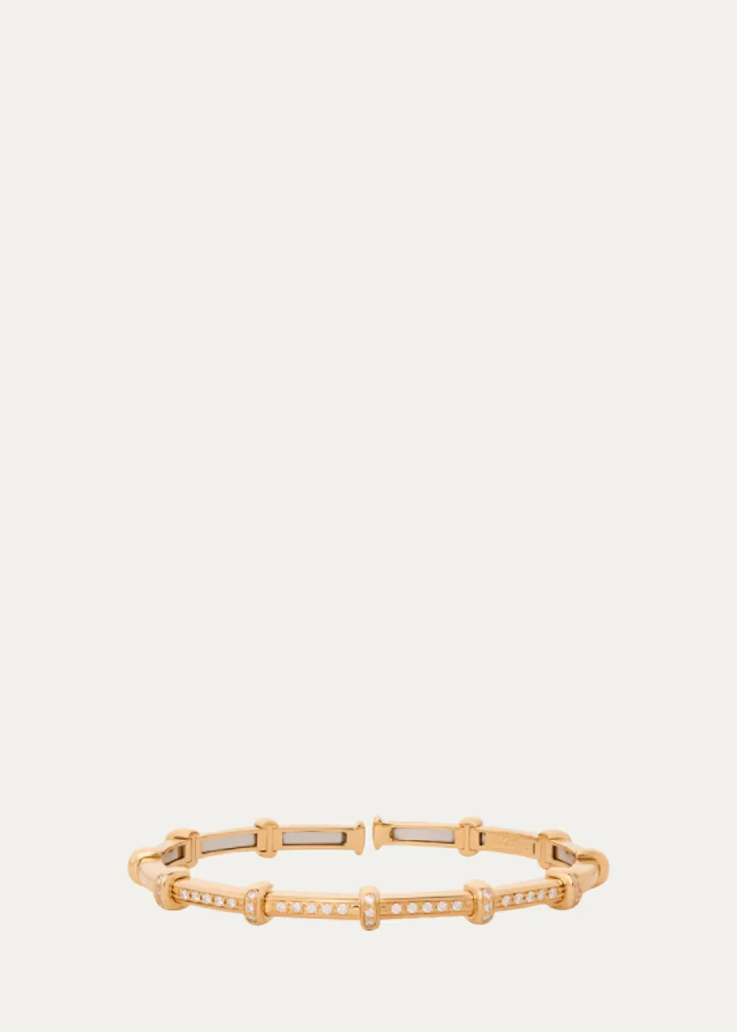 18K Yellow Gold Spring Bracelet with Diamonds