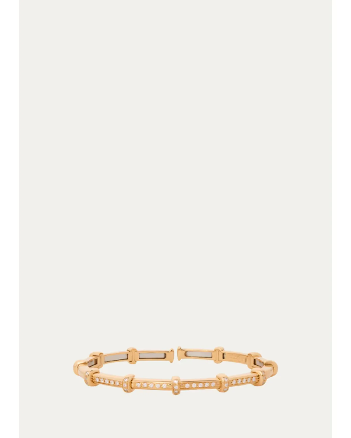 18K Yellow Gold Spring Bracelet with Diamonds