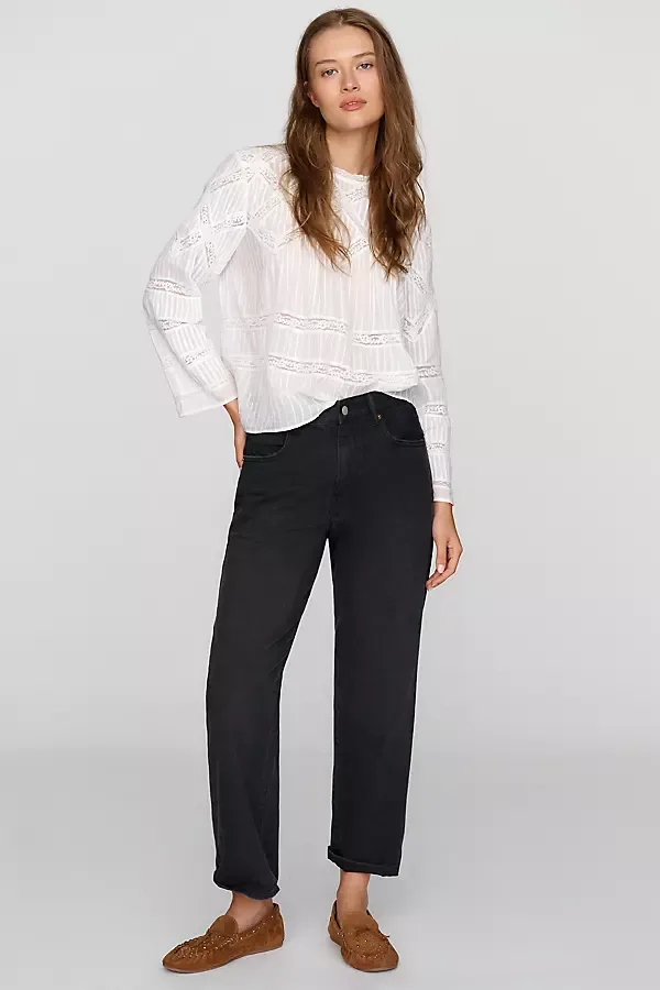Lucy Mid Rise Relaxed Straight Leg Jeans by Denimist