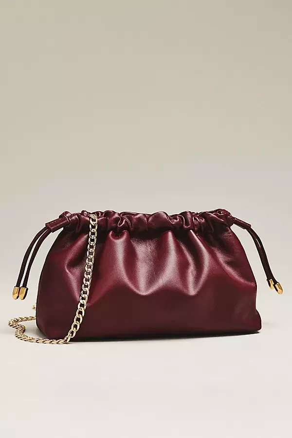 Cinched Leather Clutch