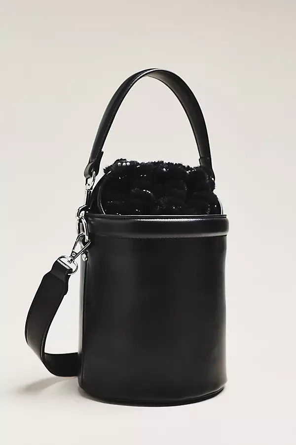 Faux Leather Cinched Bucket Bag by Maeve