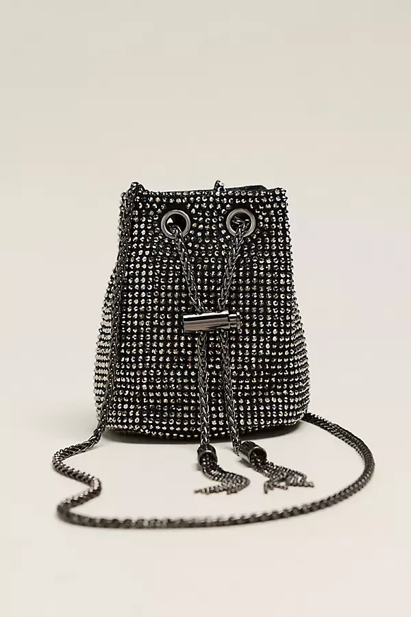 Beaded Mini Bucket Bag by Maeve