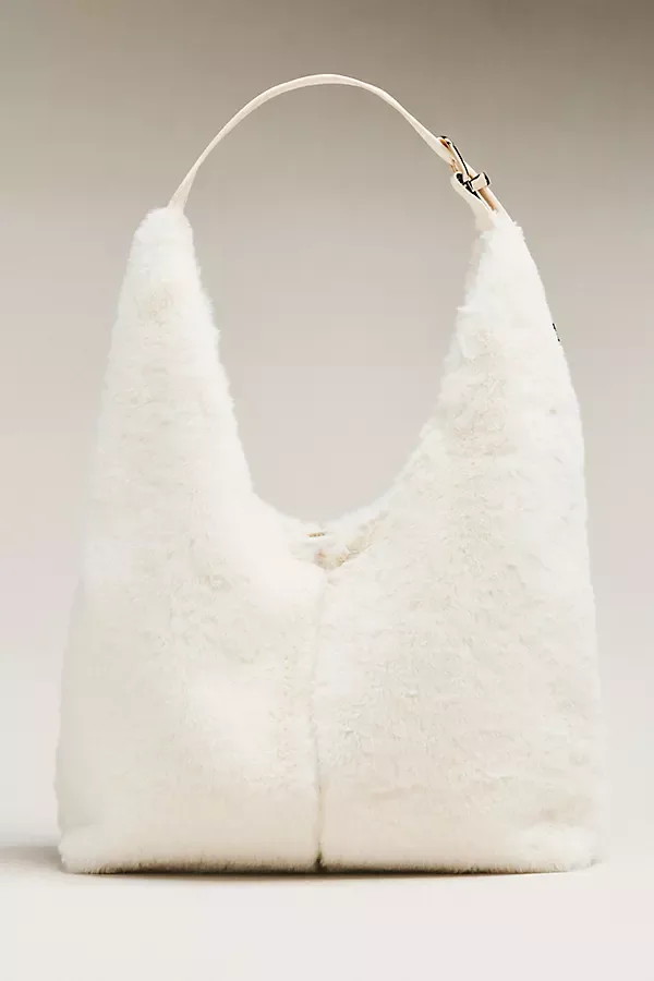Love Knot Faux Fur Slouchy Bag
