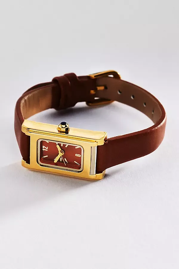 Rectangle Leather Watch by Anthropologie