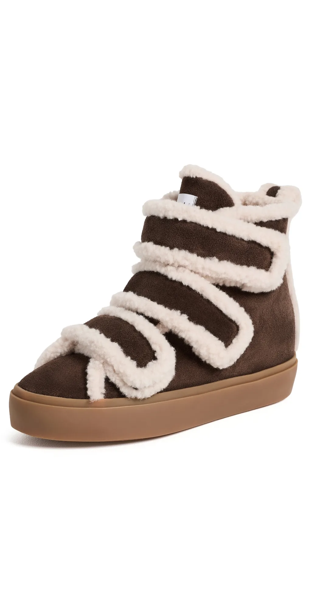 Sherpa Velcro Wedge Ankle Boots by Inuikii