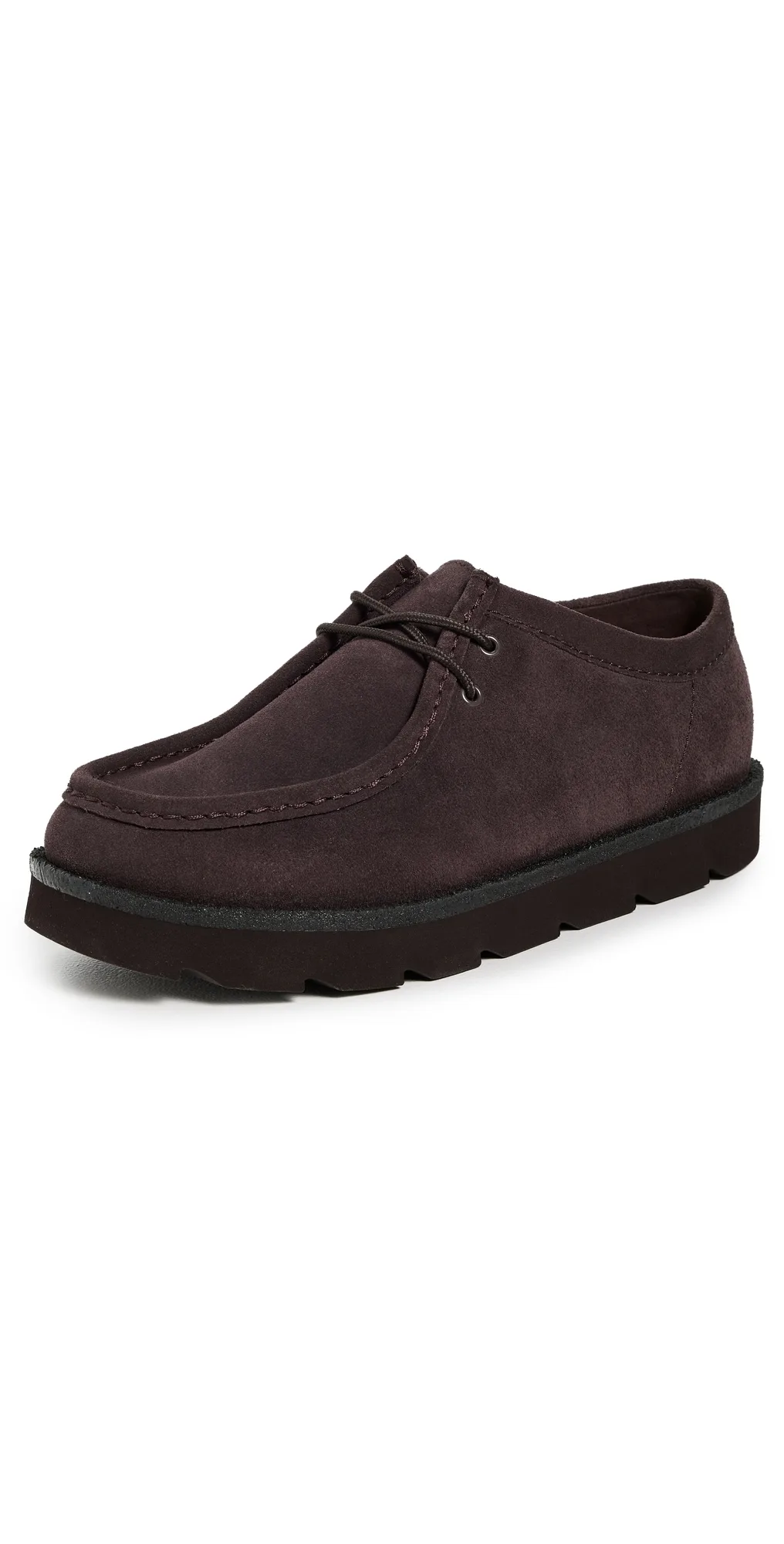 Meare Walla Lace Up Shoes Dark Brown Suede by Clarks