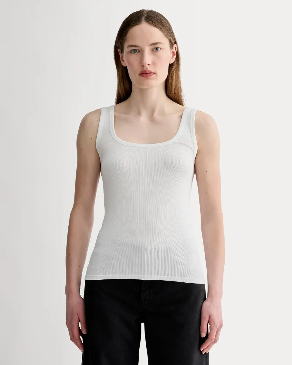 Luxe Rib Square-Neck Tank Top by Everlane