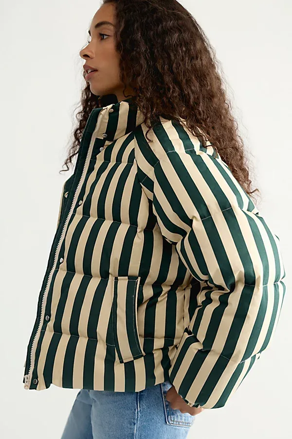 Striped Puffer Jacket by The Tiny Big Sister