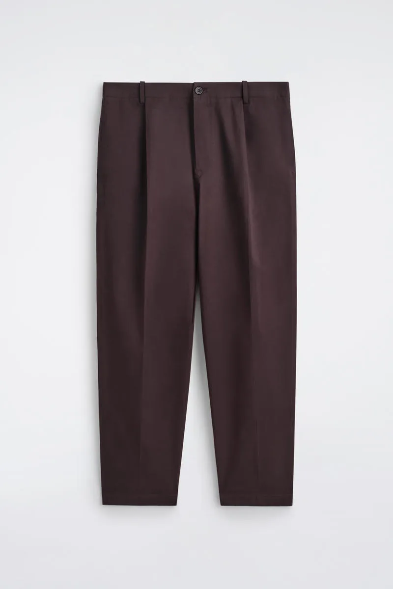 Cropped Cotton Relaxed-Fit Straight-Leg Pants by COS