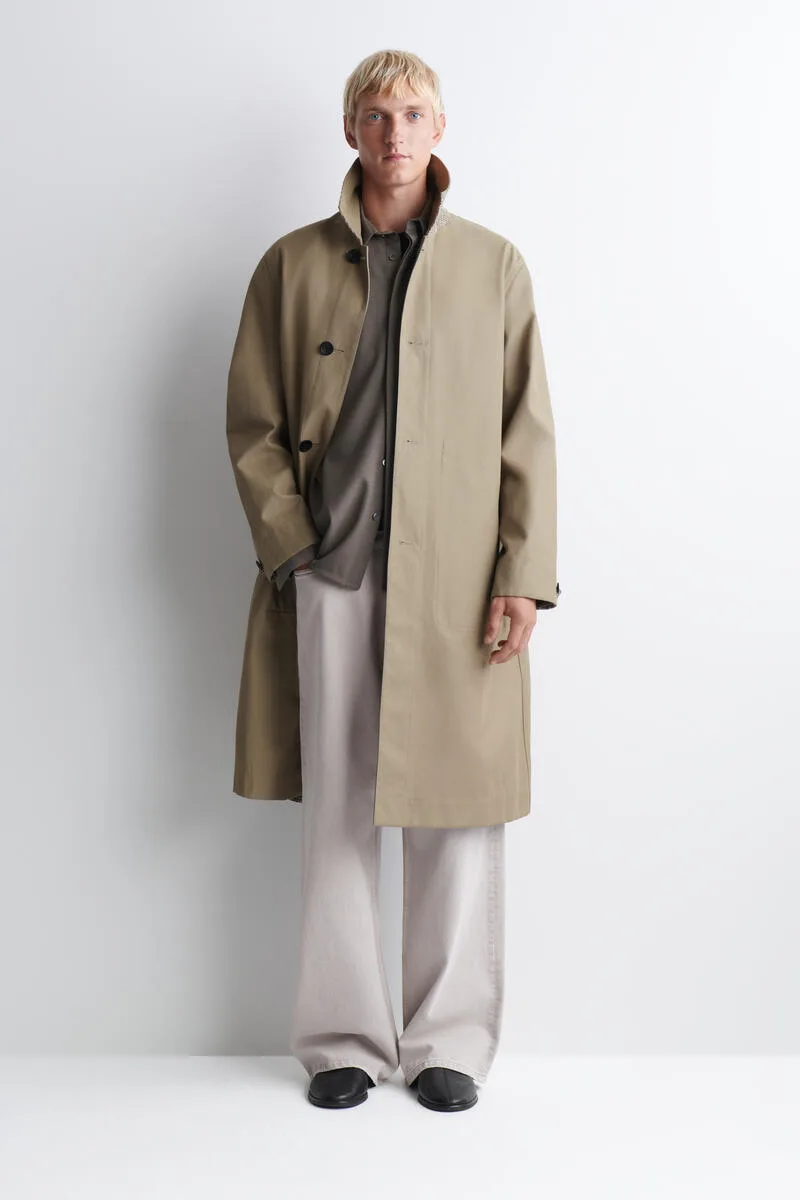 Reversible Checkered Car Coat by COS