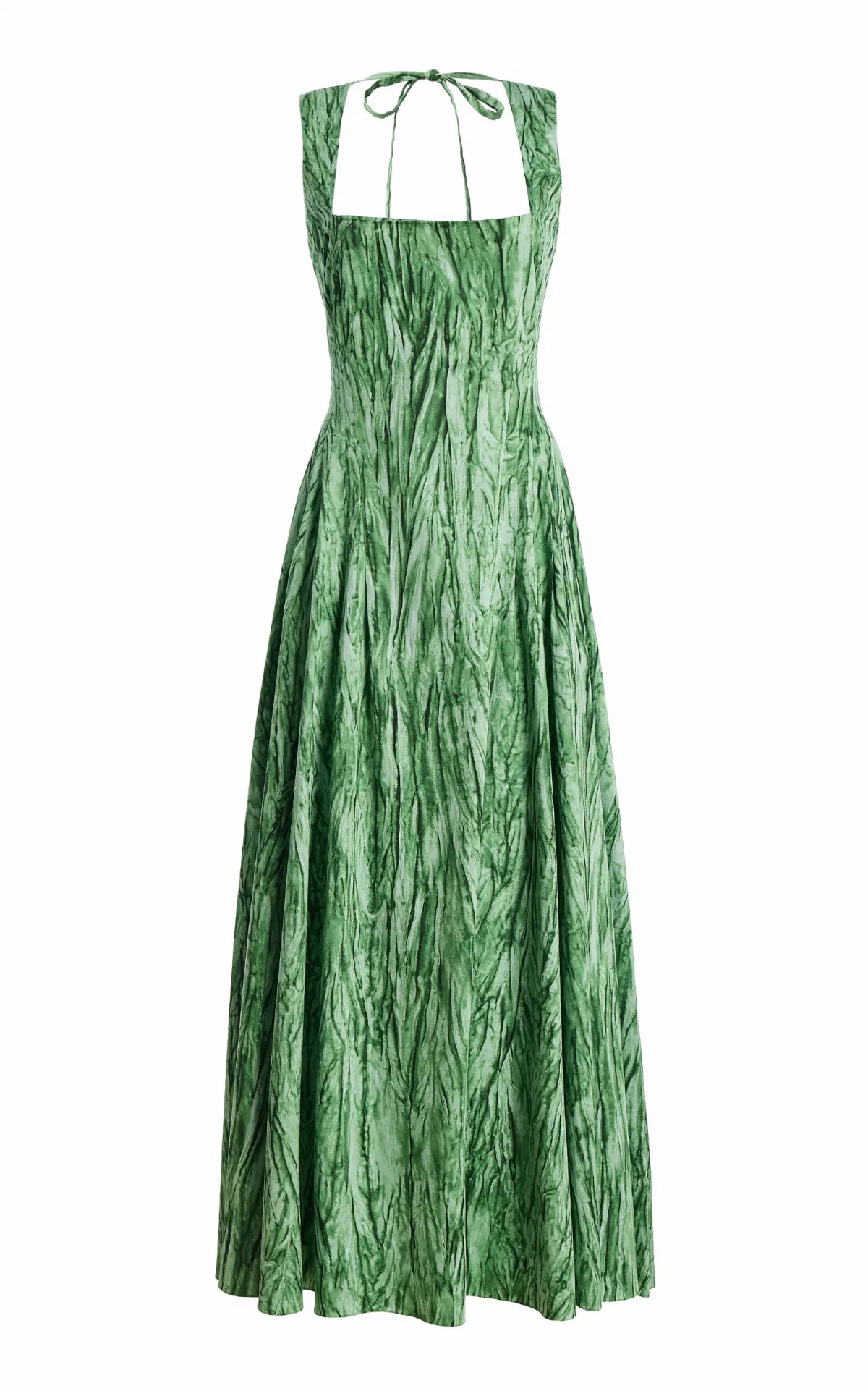 Printed Poplin Sateen Midi Dress by Oscar de la Renta