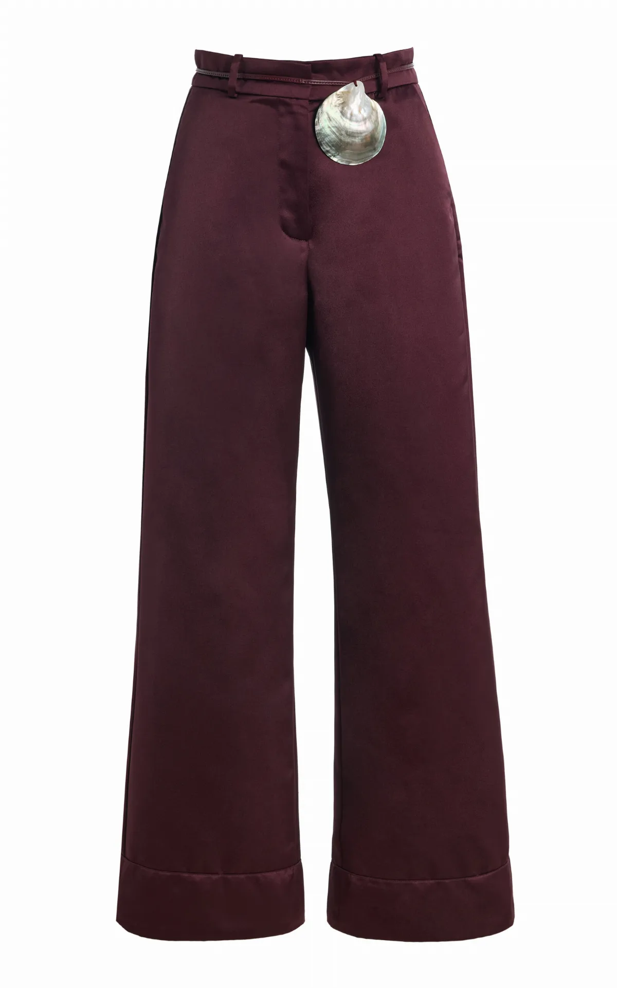 Belted Twill Flared-Leg Pants by Sloan