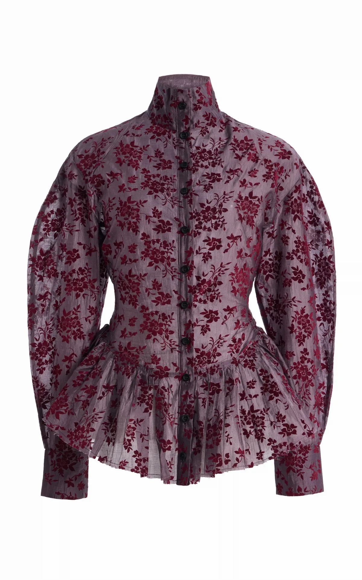 Elaine Flocked-Muslin Top by The Latest