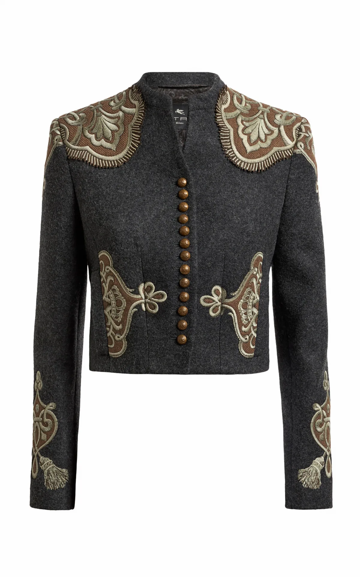 Cropped Wool-Blend Jacket by ETRO