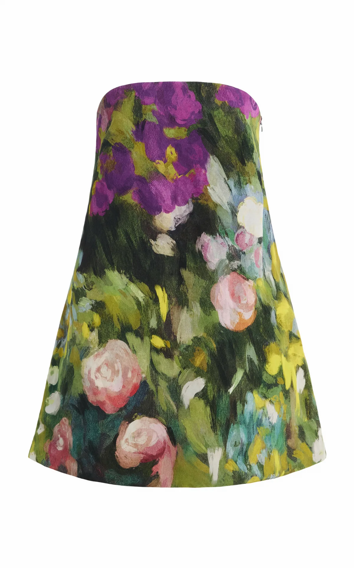 Abstract Garden Twill Mini Dress by Oscar de la Renta