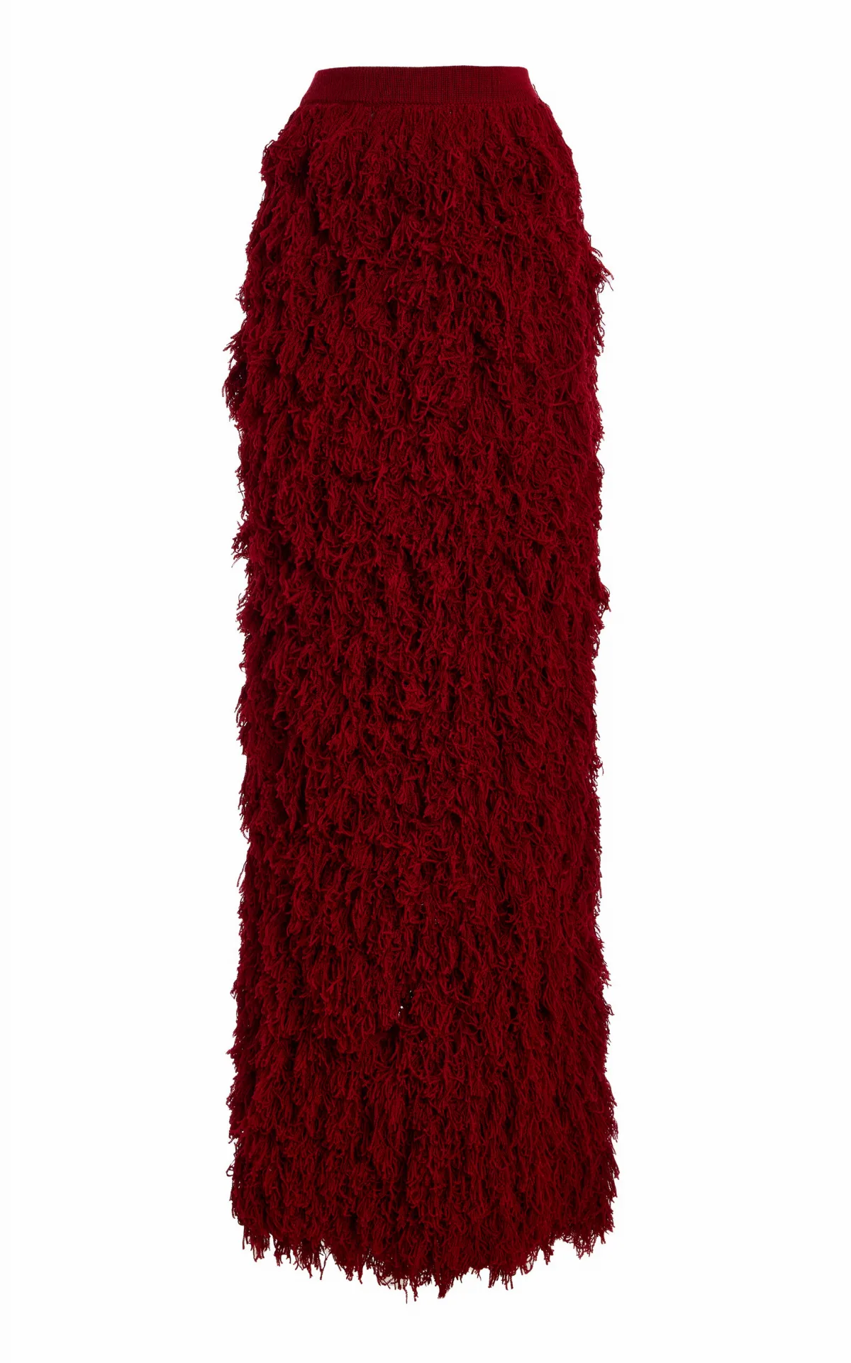 Curly Textured Wool Maxi Skirt by Ashlyn