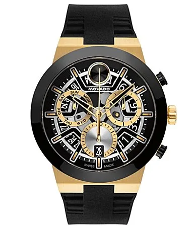 Bold Fusion Quartz Chronograph Silicone Strap Watch by Movado