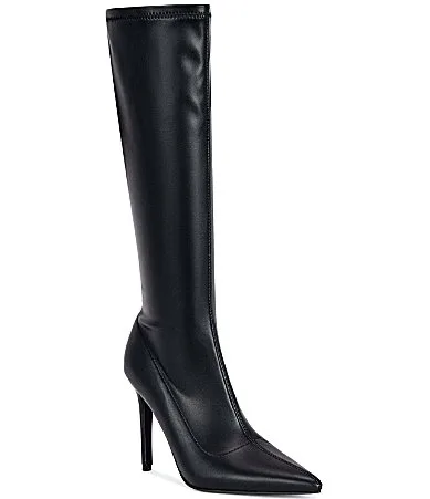 Calana Pointed Toe Stiletto Dress Boots by Azalea Wang
