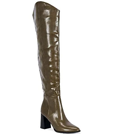 Cezanne Block Heel Over the Knee Boots by Azalea Wang