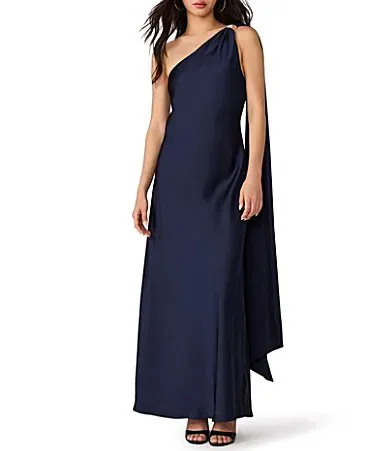 Aurorah One Shoulder Hardware Long Dress by Steve Madden