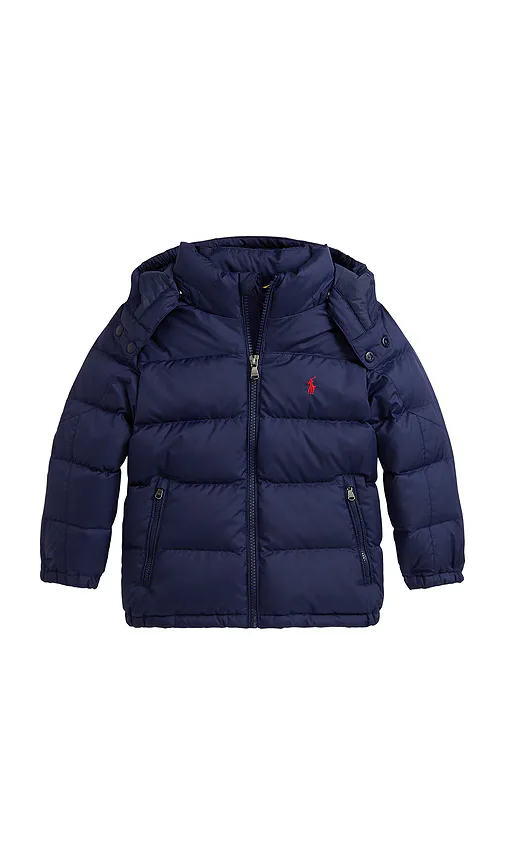 Recycled Polyester Ripstop Gorham Jacket with Removable H in Navy by Polo Ralph Lauren
