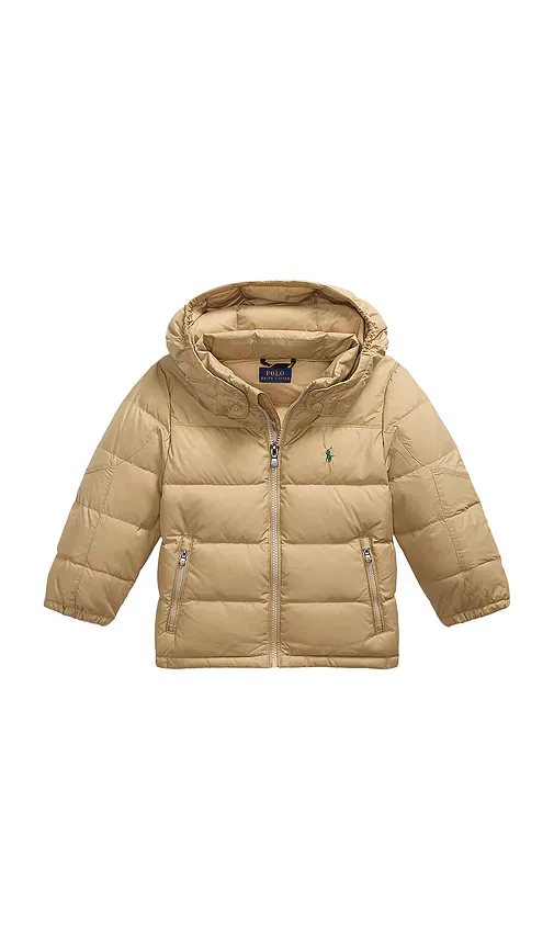 Recycled Polyester Ripstop Gorham Jacket with Removable H in Tan by Polo Ralph Lauren