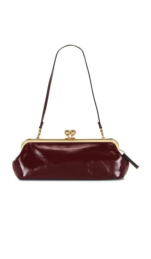 Glazed Leather Kisslock Frame Bag 30 by Coach