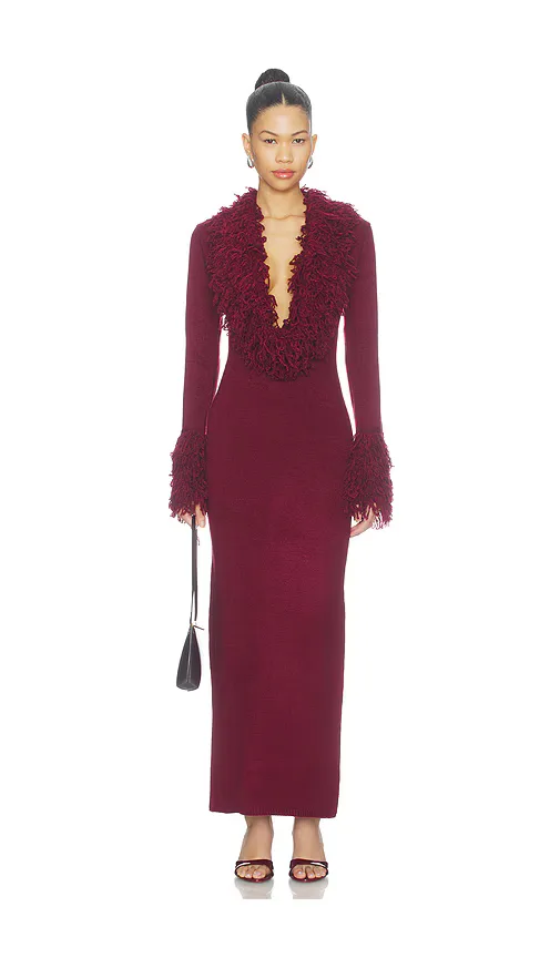 Elisa Shaggy Knit Maxi Dress by Superdown