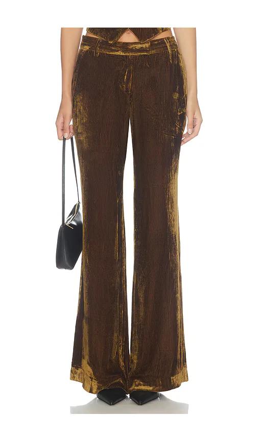 Silk Velvet Corduroy Pants by Courtney Zheng