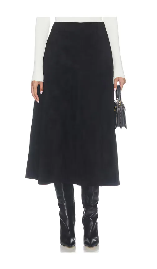 Alara Suede Maxi Skirt by Susanna Chow
