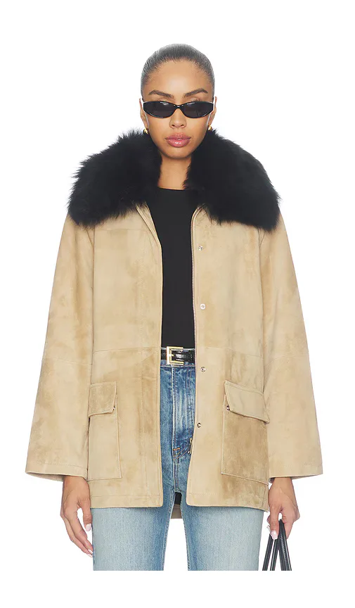 Raegan Suede Field Jacket by Susanna Chow