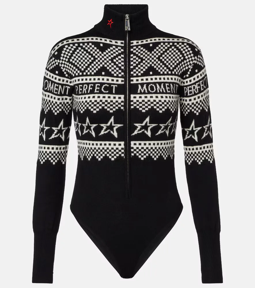 Holiday Intarsia Wool Bodysuit by Perfect Moment